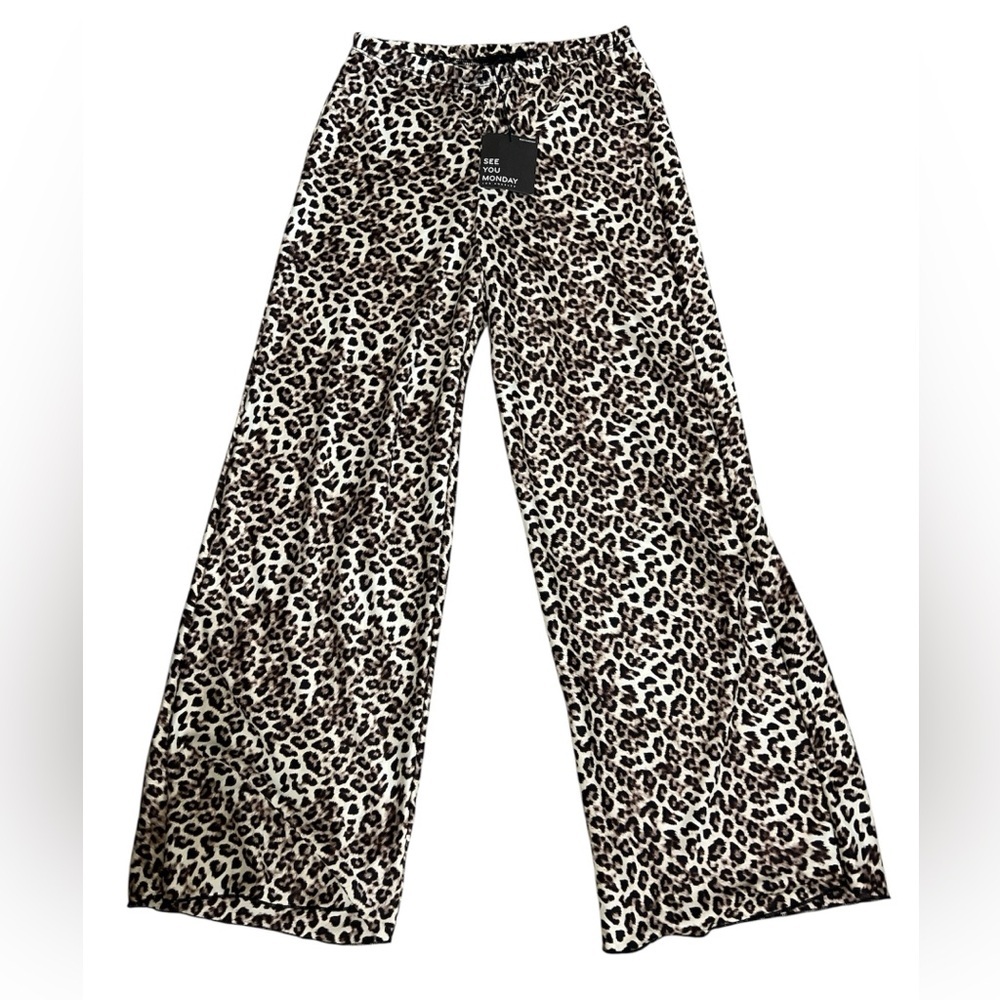 See You Monday leopard Print Pants